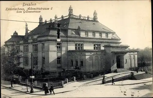 Ak Dresden, Künstlerhaus, Albrechtstraße 6 Ecke Grunaer Straße