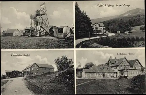 Ak Brotterode Trusetal in Thüringen, Hotel kleiner Inselsberg, Gothaischer Gasthof, Preuß. Gasthof