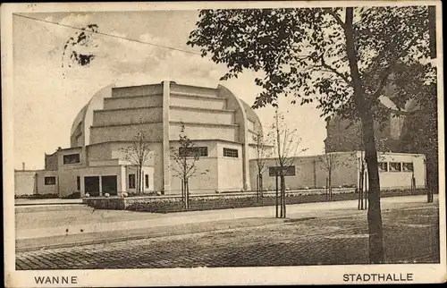 Ak Wanne Herne im Ruhrgebiet, Stadthalle