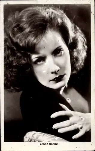 Ak Schauspielerin Greta Garbo, Portrait