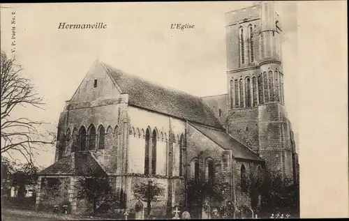 Ak Hermanville Calvados, L'Eglise