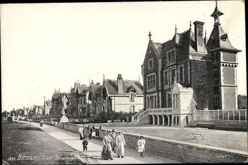 Ak Hermanville sur Mer Calvados, Le Boulevard