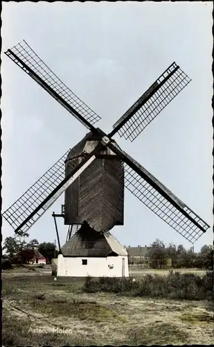 Ak Asten Nordbrabant Niederlande, Molen