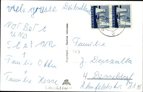 Ak Vlieland Friesland Niederlande, Panorama Vuurtoren en dorp