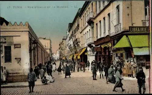 Ak Tunis Tunesien, Rue d'Italie, Le Marche