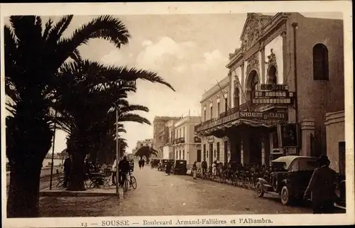 Ak Sousse Tunesien, Boulevard Armand Fallières et l'Alhambra