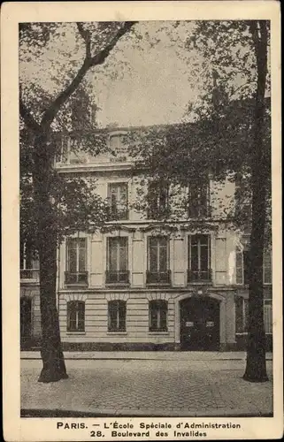 Ak Paris VII., L'École Spéciale d'Administration, Boulevard des Invalides 28