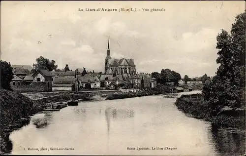 Ak Le Lion d'Angers Maine et Loire, Vue générale, Uferpartie