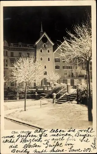 Ak Chur Kanton Graubünden, Oberthor, Winteransicht