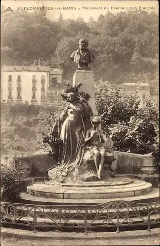 Ak Plombières les Bains Lothringen Vosges, Monument du Peintre Louis Francois