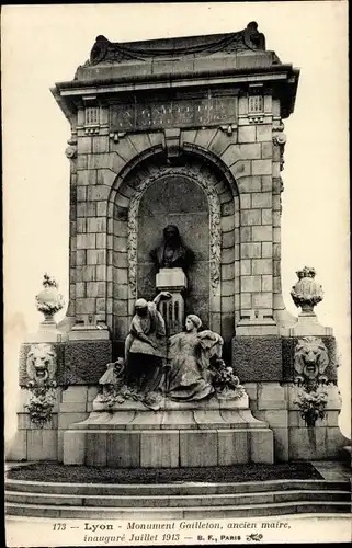 Ak Lyon Rhône, Monument Gailleton