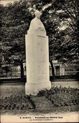 Ak Nantes Loire Atlantique, Monument au Général Buat