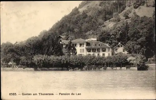 Ak Gunten am Thunersee Kanton Bern, Pension du Lac