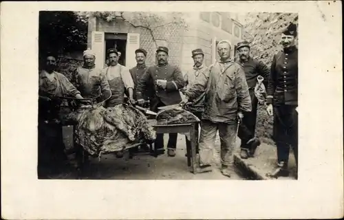 Foto Ak Französische Soldaten, 1.WK, Fleischer, Dritte Republik