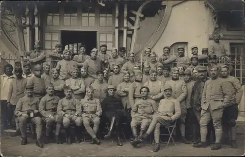 Foto Ak Französische Soldaten, 1.WK, Dritte Republik, Gruppenbild