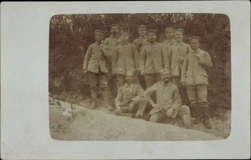 Foto Ak Französische Soldaten, 1.WK, Dritte Republik, Gruppenbild