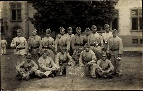 Ak Französische Soldaten, 1.WK, Dritte Republik, Gruppenbild