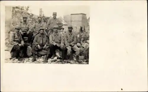 Foto Ak Französische Soldaten, 1.WK, Dritte Republik, Gruppenbild