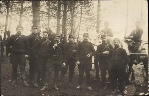 Foto Ak Französische Soldaten, 1.WK, Dritte Republik, Gruppenbild