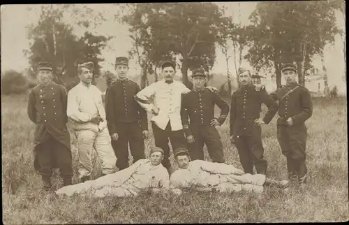 Foto Ak Französische Soldaten, 1.WK, Dritte Republik, Gruppenbild