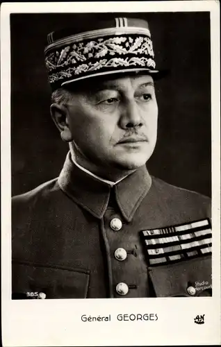 Ak Französischer General Georges, Portrait