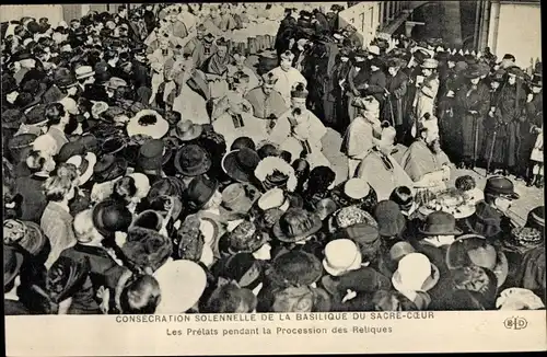 Ak Paris XVIII. Buttes-Montmartre, Consecration Solennelle de la Basilique du Sacre Coeur, Prelats