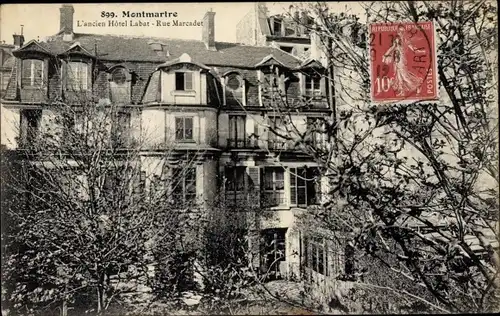 Ak Paris XVIII. Buttes Montmartre, L'Ancien Hotel Labat, Rue Marcadet