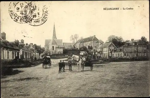 Ak Bézancourt Seine Maritime, Le Centre