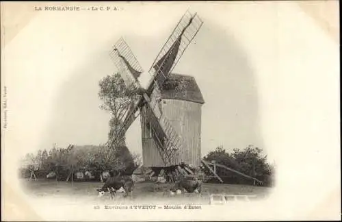 Ak Yvetot Seine Maritime, Moulin d'Ectot
