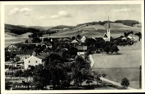 Ak Aschau im Chiemgau Oberbayern, Teilansicht