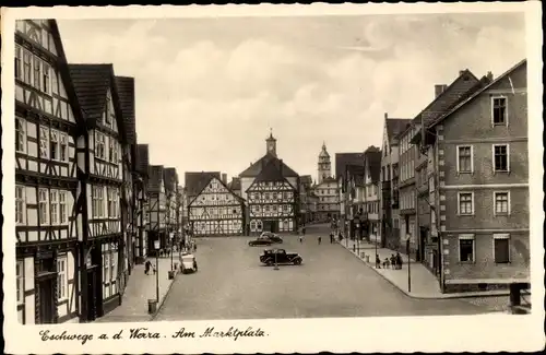 Ak Eschwege an der Werra Hessen, Am Marktplatz