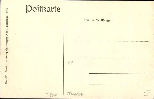 Ak Karlsruhe in Baden, Marktplatz