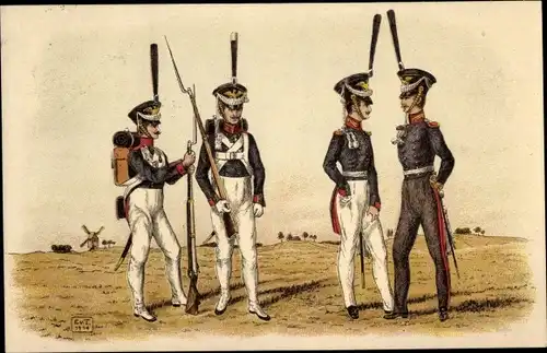 Künstler Ak Kaiser Franz Garde Grenadier Regiment No. 2, 1814-1914, St. Avold