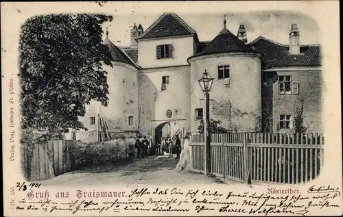 Ak Traismauer Niederösterreich, Partie am Römertor