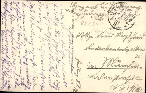 Ak Wessling Weßling Oberbayern, Postagentur, Gasthof zur Post, Blick auf den Ort