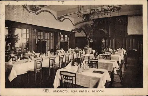 Ak Kiel in Schleswig Holstein, Hansahotel, Innenansicht