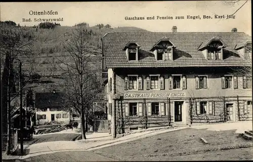 Ak Ottenhöfen im Schwarzwald, Gasthaus Pension zum Engel