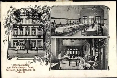 Ak Kevelaer am Niederrhein, Hotel Restaurant zum Heidelberger Fass, Kapellenplatz 11
