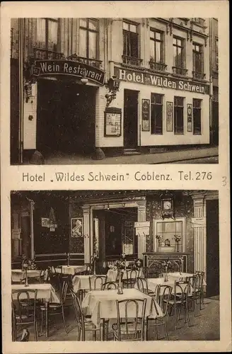 Ak Koblenz am Rhein, Hotel wildes Schwein