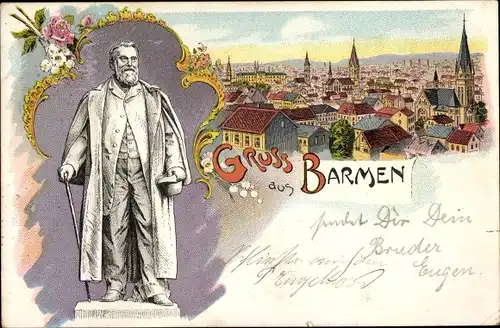 Litho Barmen Wuppertal in Nordrhein Westfalen, Stadtbild, Denkmal