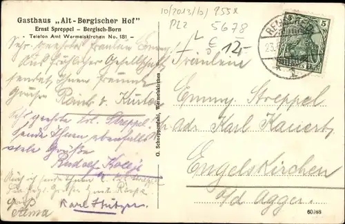 Ak Bergisch Born Lennep Remscheid im Bergischen Land, Alt-Bergischer Hof