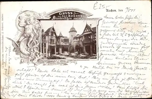 Passepartout Ak Aachen in Nordrhein Westfalen, Altbayerns Bierdörfchen