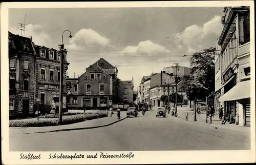 Ak Staßfurt, Blick auf den Schulzenplatz und die Prinzenstraße