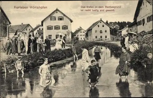 Ak Bad Wörishofen im Unterallgäu, Kneippbad am Bach