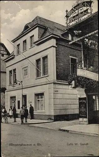 Ak Assmannshausen Rüdesheim am Rhein, Cafe