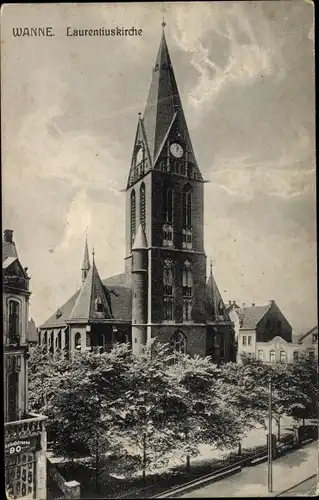 Ak Wanne Eickel Herne im Ruhrgebiet, Laurentiuskirche