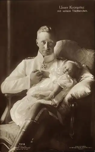 Ak Kronprinz Wilhelm von Preußen mit seinem Töchterchen, Liersch 7518