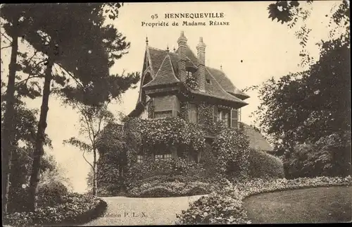 Ak Hennequeville Calvados, Propriete de Madame Rejane
