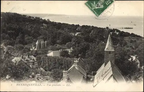 Ak Hennequeville Calvados, Vue generale