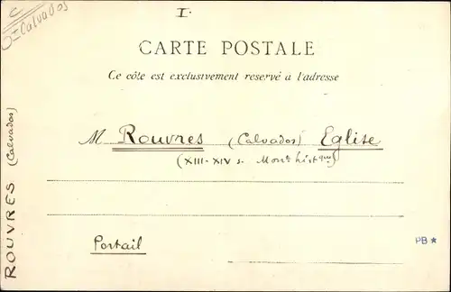 Ak Rouvres Calvados, Portail